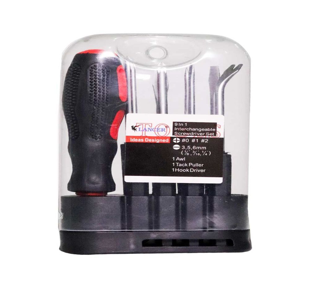 9 in 1 interchangeable multi functional Screwdriver set