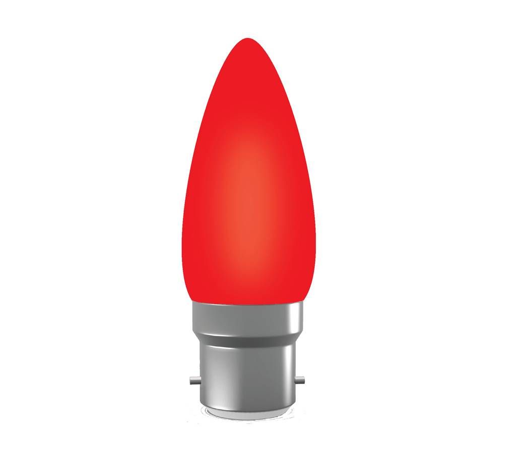 Super Star AC LED 0.5W RED E-27 COLORLUX CANDLE