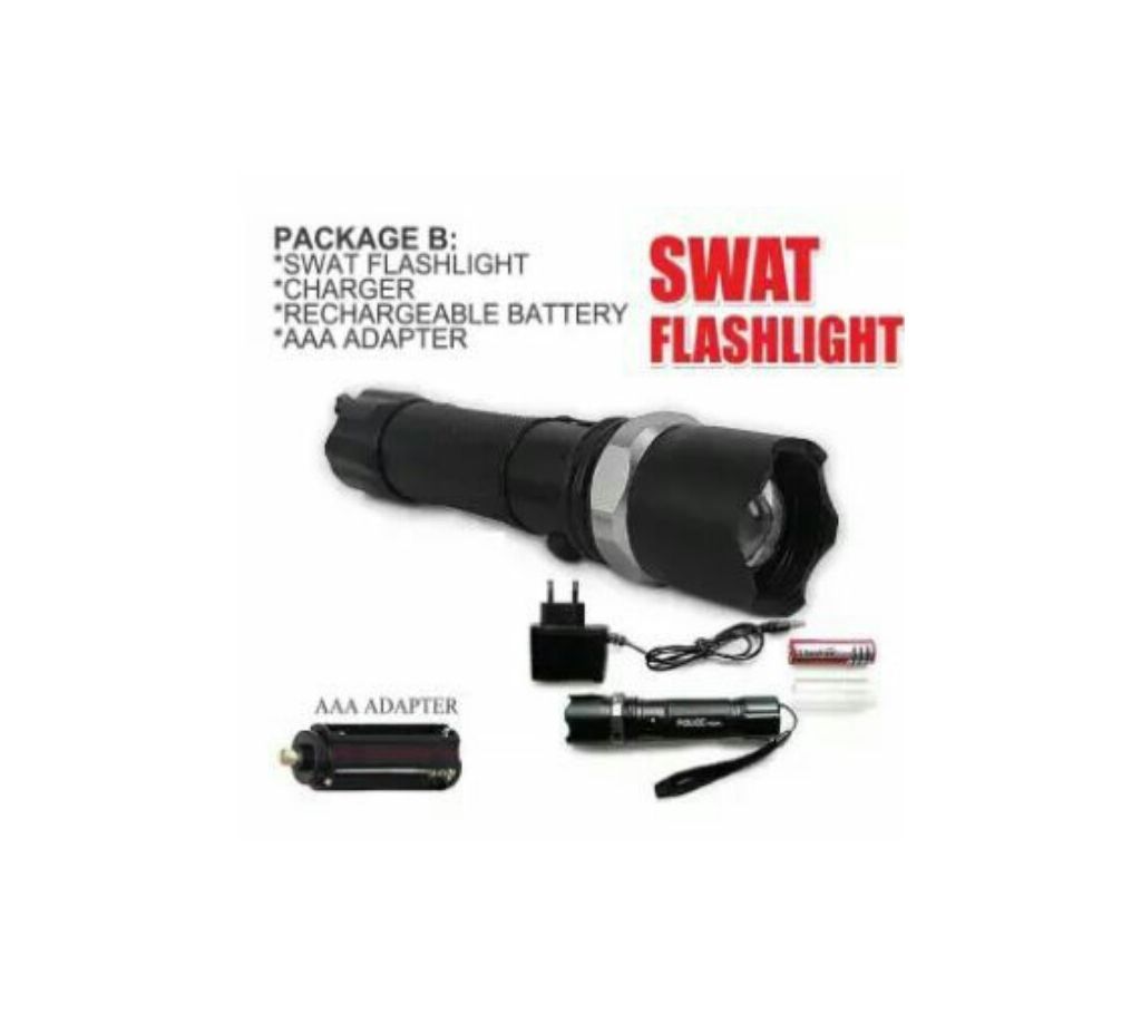 Multifunction Swat LED Flashlight Rechargeable