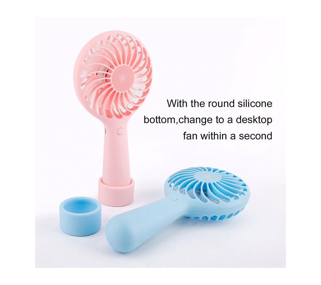Baseus Protable 3-Speed Mini USB Rechargeable Fan-pink