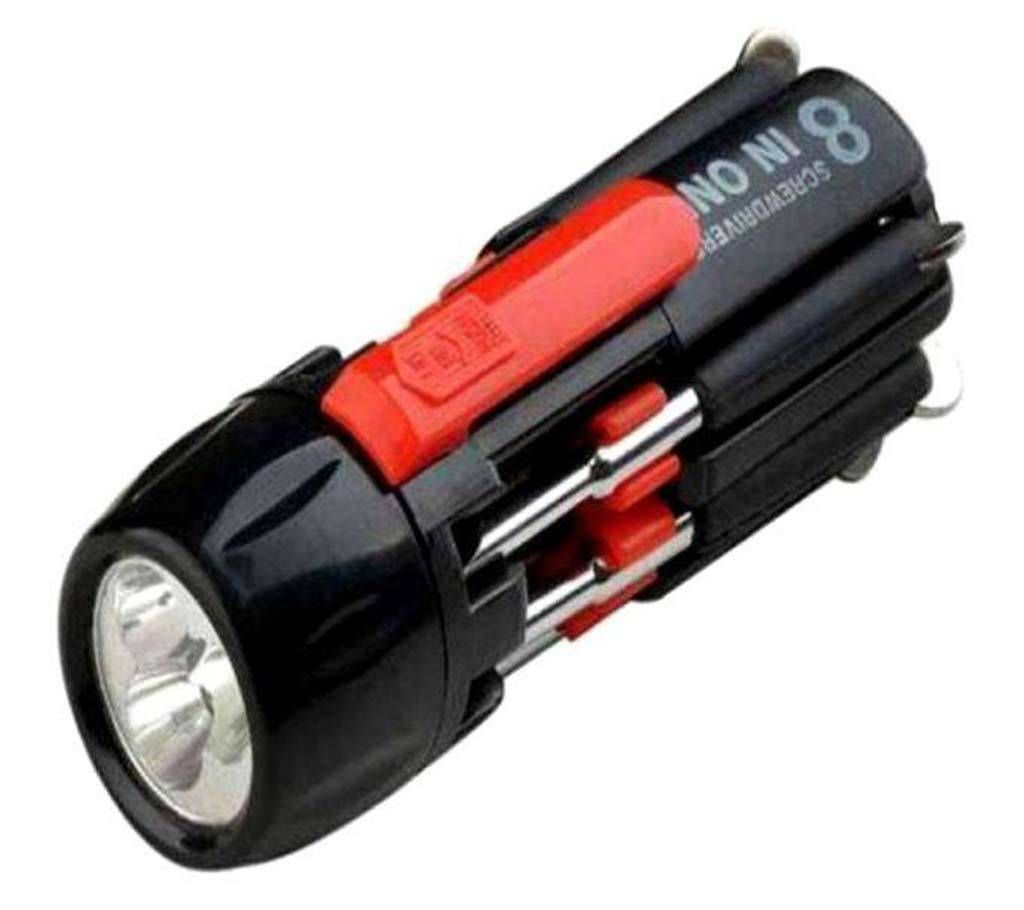 8-in-1 Portable Screwdriver With Torch 