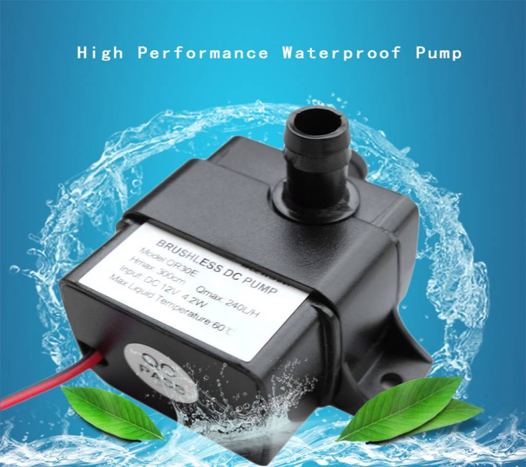 Waterproof Brushless Pump Mini Submersible Water Pump DC 12V