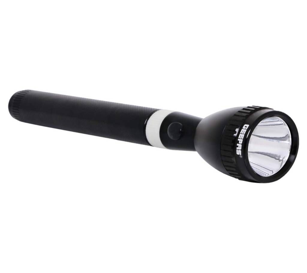 Geepas 3827 Rechargeable Flashlight 5 Battery Torch Light - 1800 Meters