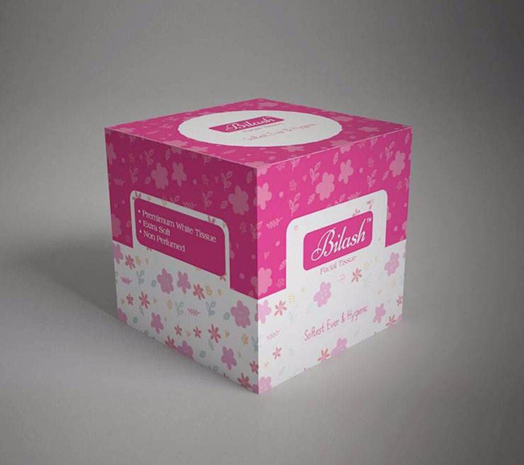 Bilash Facial Tissue, Square Box, 50 Pcs