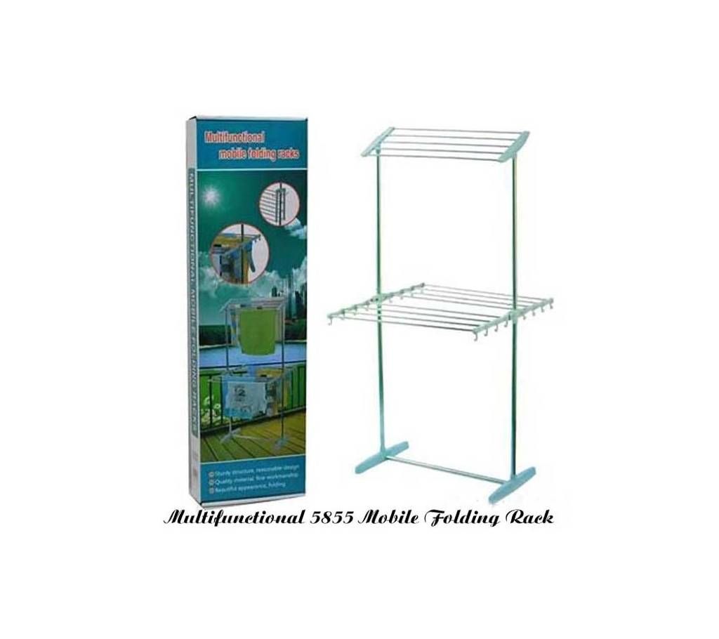 Multifunctional Mobile Folding Cloth Dryer Rack