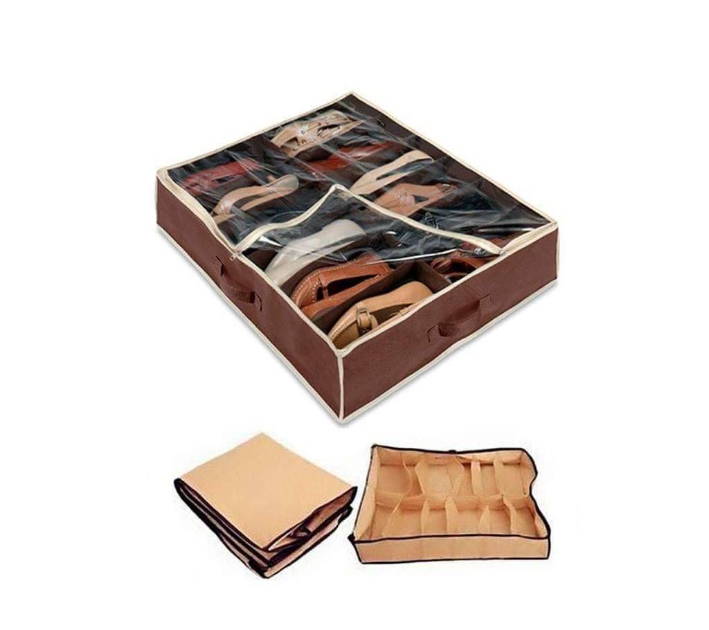 Fabric Shoe Storage with 12 Pairs Holder