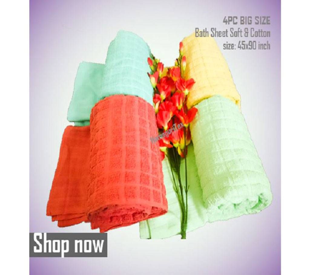 4pcs Premium bath sheet 45x90 inch Big Size