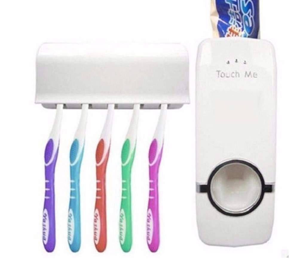 TOUCH ME toothpaste squeezer and toothbrush holder 