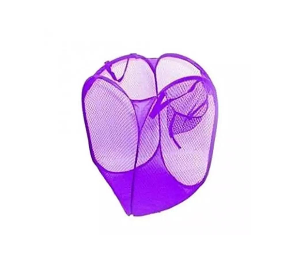 Washing Foldable Laundry Basket  (Purple)
