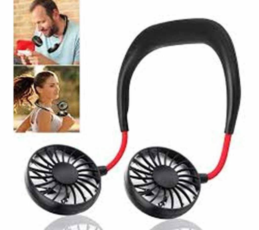 Wearable Neckband Fan Necklance Fan Hand Free Personal Fan Rechargeable Mini Fan