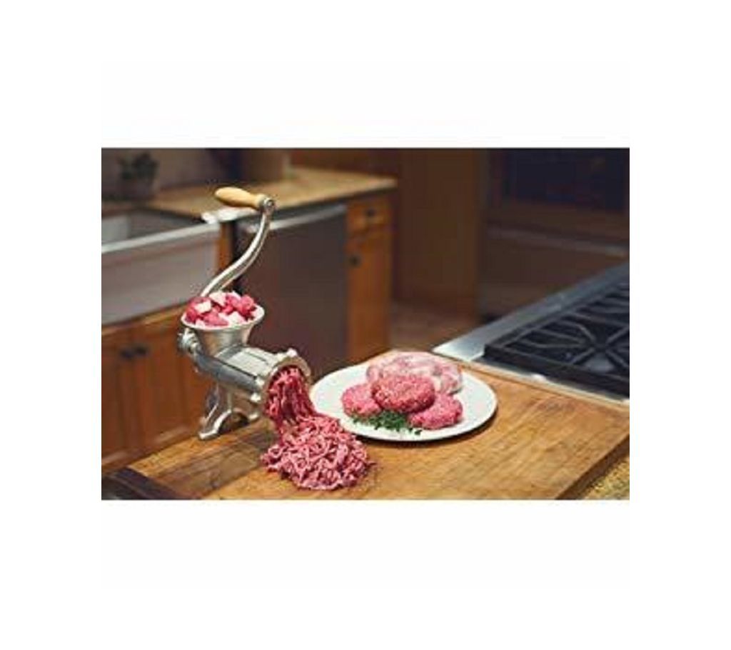 Metal Hand Meat Grinder - Silver