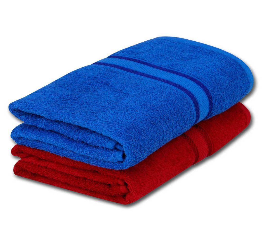 2pcs Premium Quality 100% Pure Cotton Large Size (27x54inchs) Bath Towel