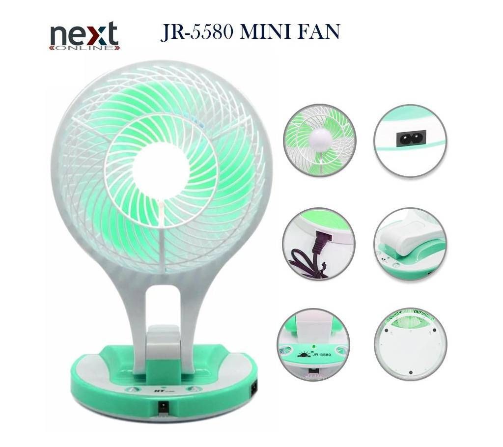 HT-JR 5580 portable LED light with mini fan