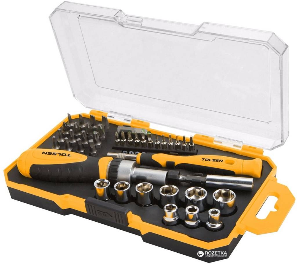 Tolsen 42 Pcs Bits & Sockets Set