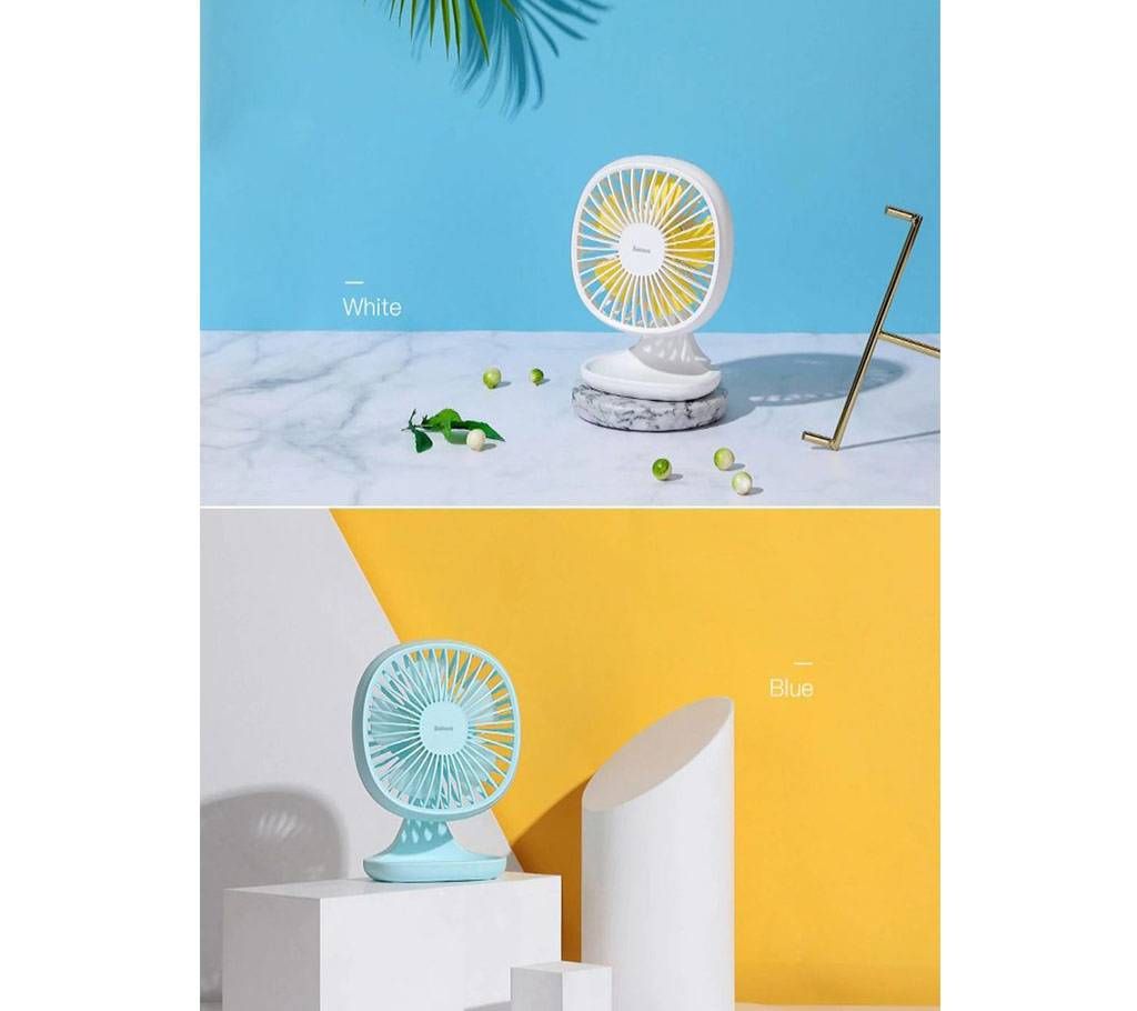 Baseus Portable USB Fan 3-Speed Mini Fan- Blue