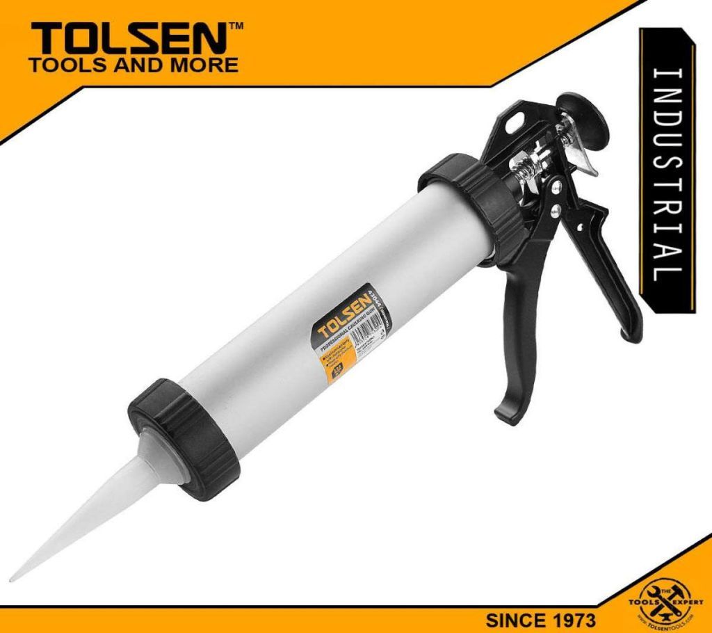 Tolsen Professional Silicon Caulking Gun (225mm,9) Aluminium Body 43044
