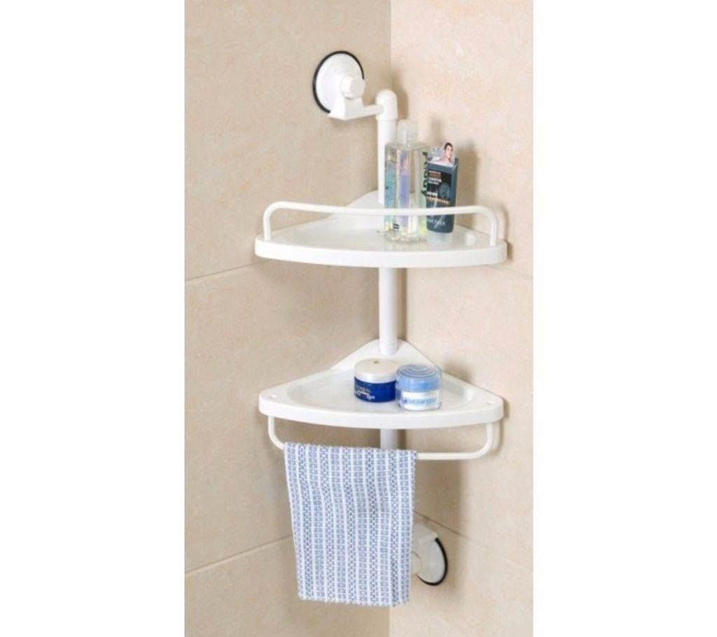 2 layers bathroom shelf 