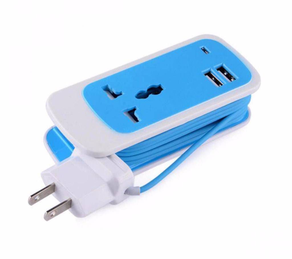 3 In 1 Dual USB Port Universal Socket