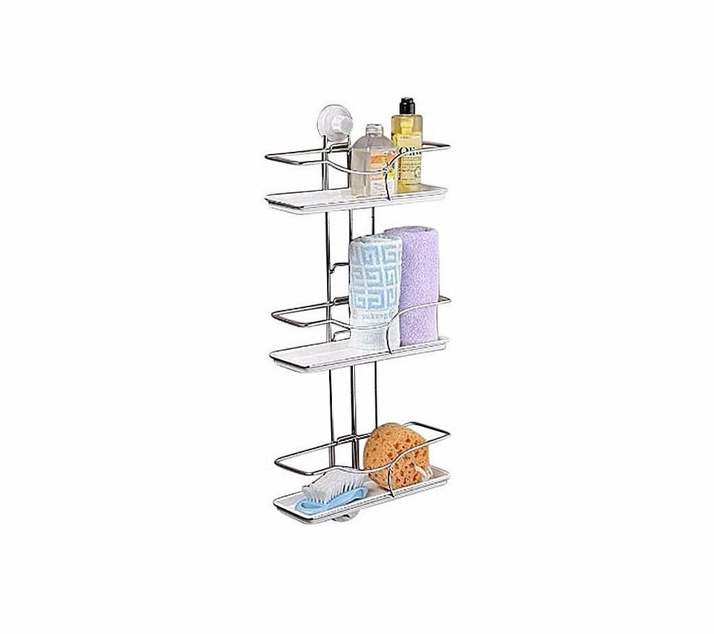 3 Layer Plastic and Stainless Steel Bathroom Rack