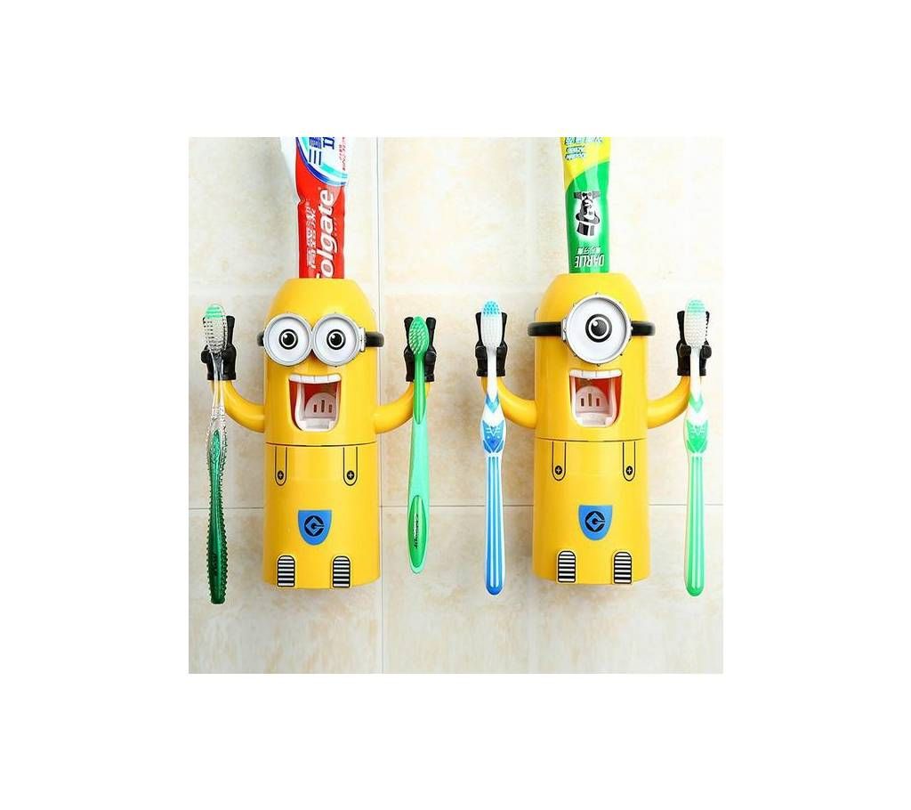 Toothpaste Dispenser and Brush Cup