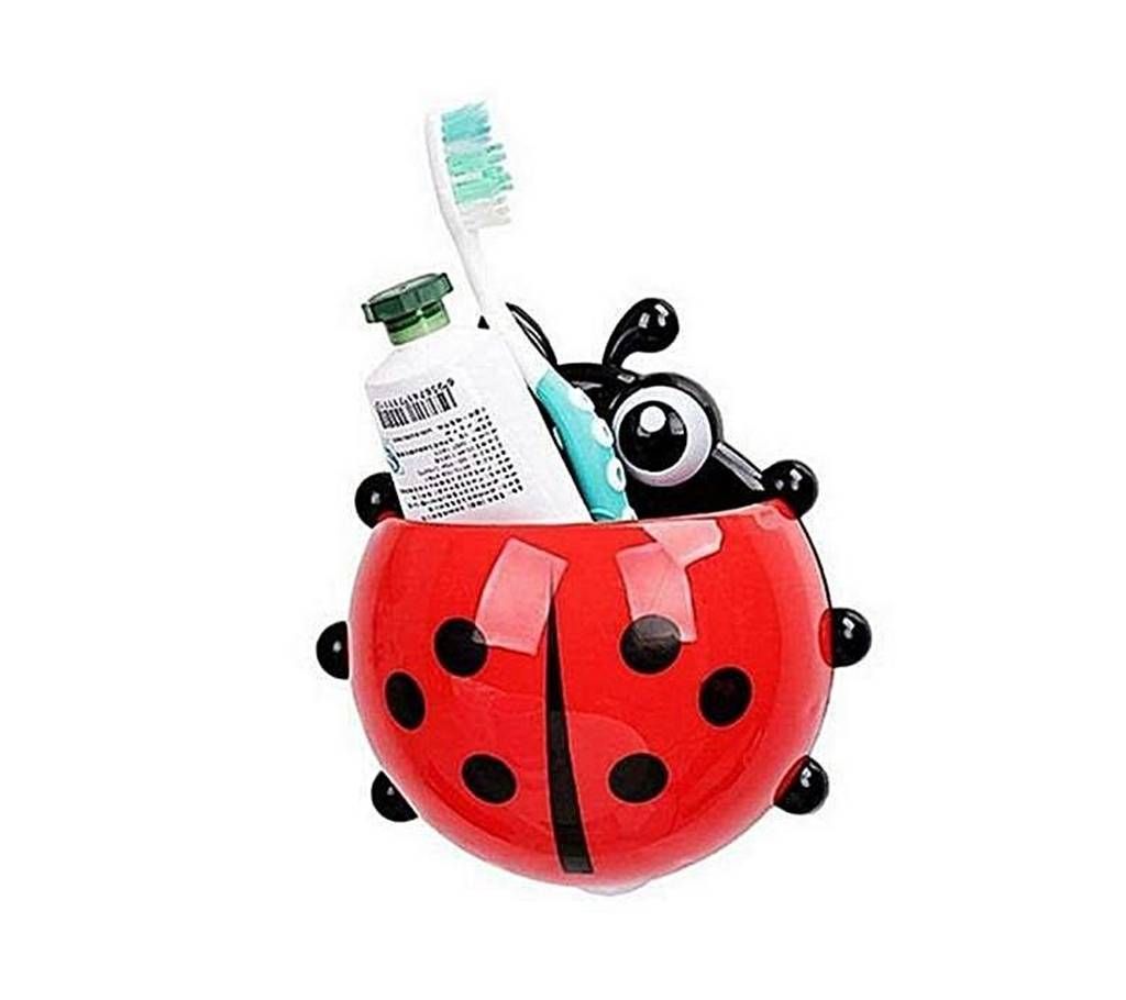 Plastic Toothbrush Holder - Red and Black