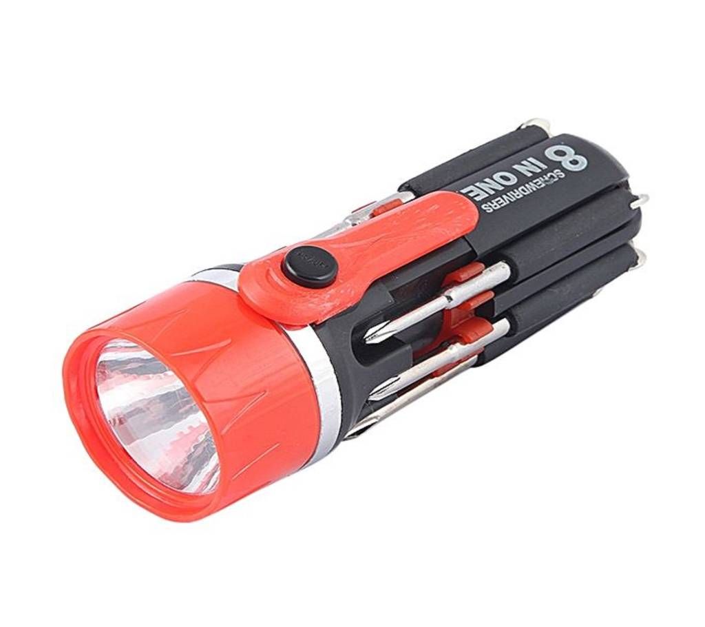 8 In 1 Screwdrivers With Torch Light