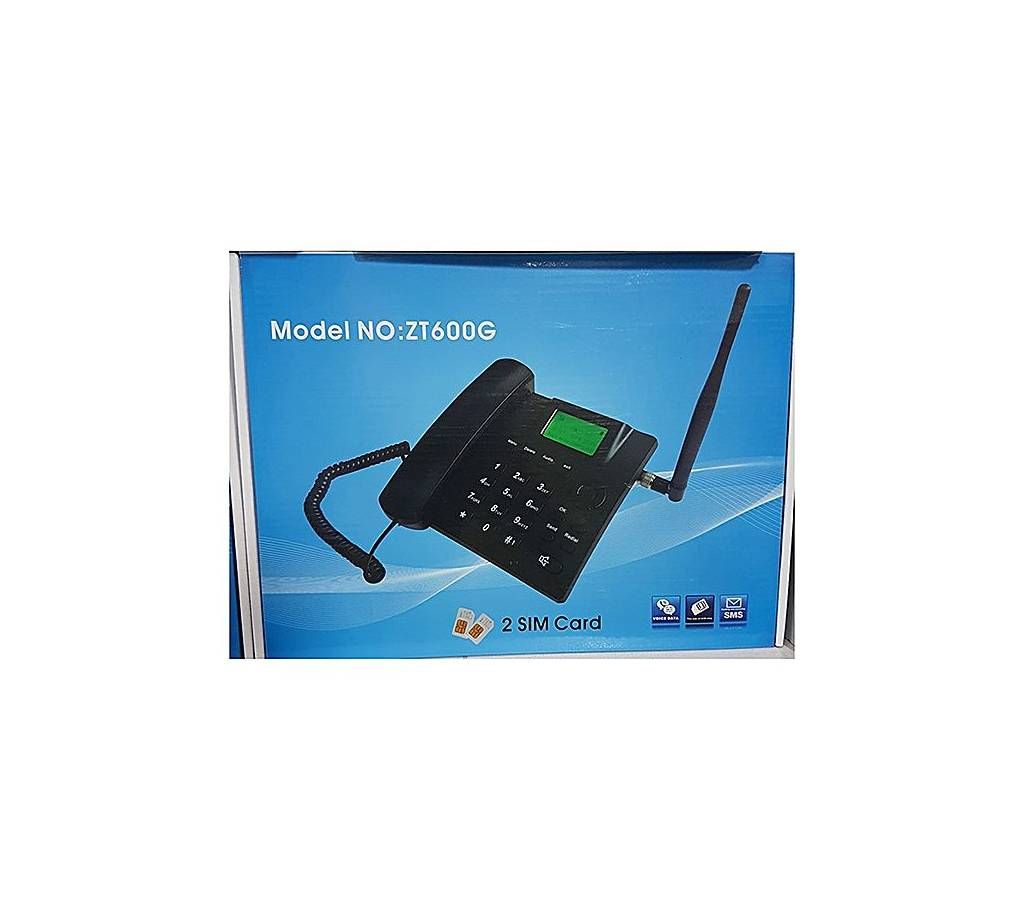 ZT600G Dual SIM GSM Wireless Telephone - Black