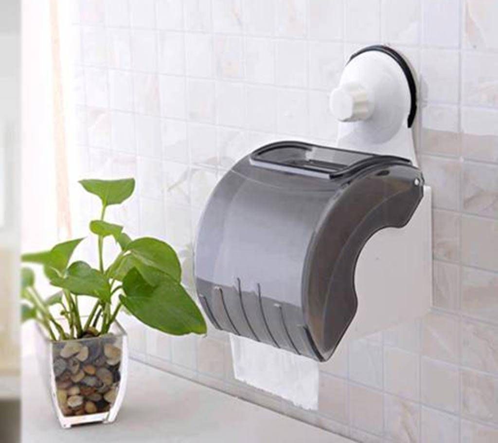 Waterproof Tissue Box With Mobile Holder - White
