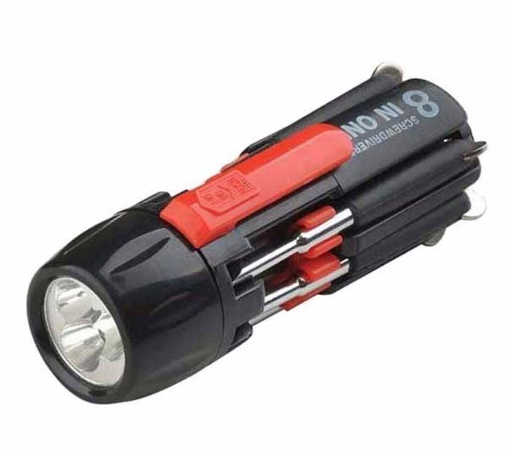 8 in 1 Multipurpose Screwdriver set with torch