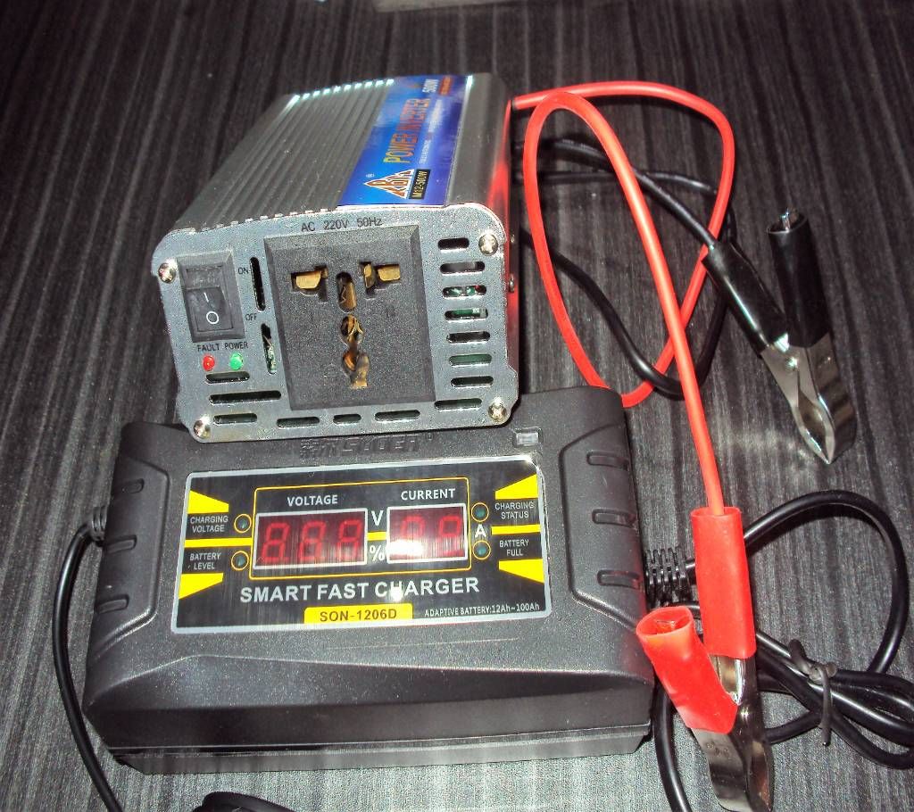 Power Inverter/IPS-500Watt & Battery Charger-6Amp Set