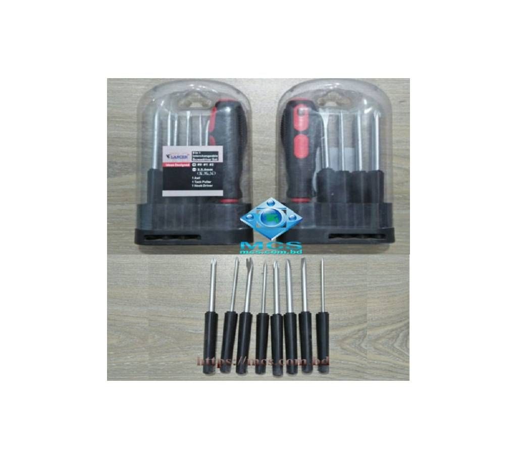Lancer 9 In 1 Interchangeable Screwdriver Set
