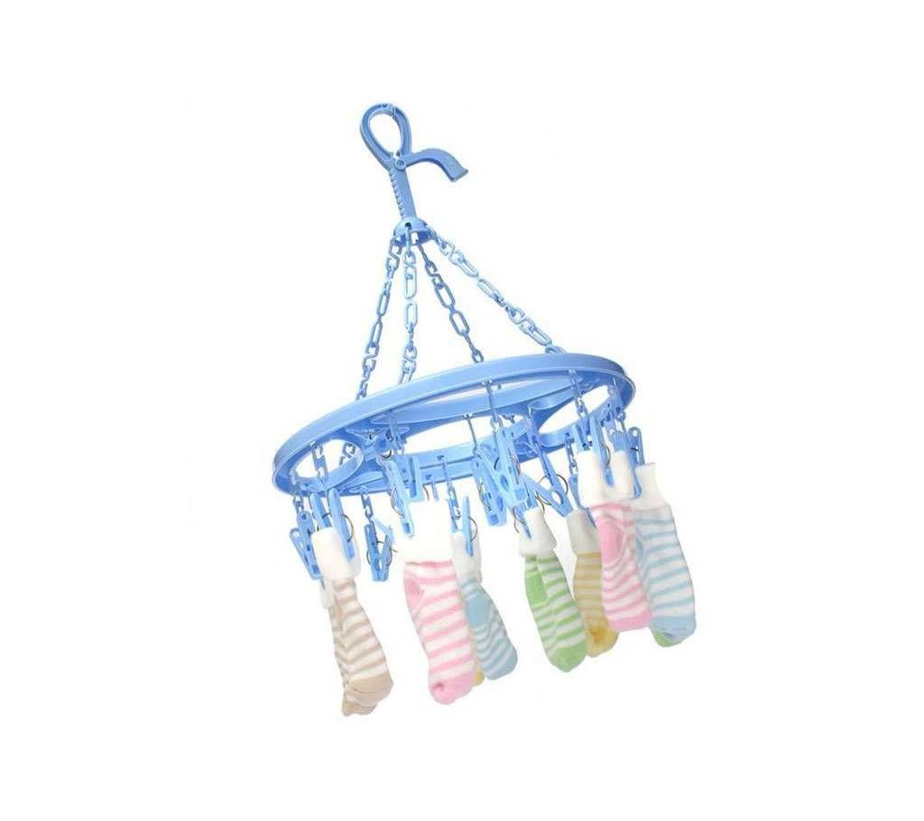 Plastic Drying Hanger Rack Laundry Hanging Sock, C