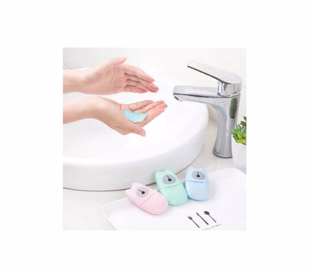1 Box/50PCS Washing Hand Travel Scented Slice Sheets Foaming Paper Soap