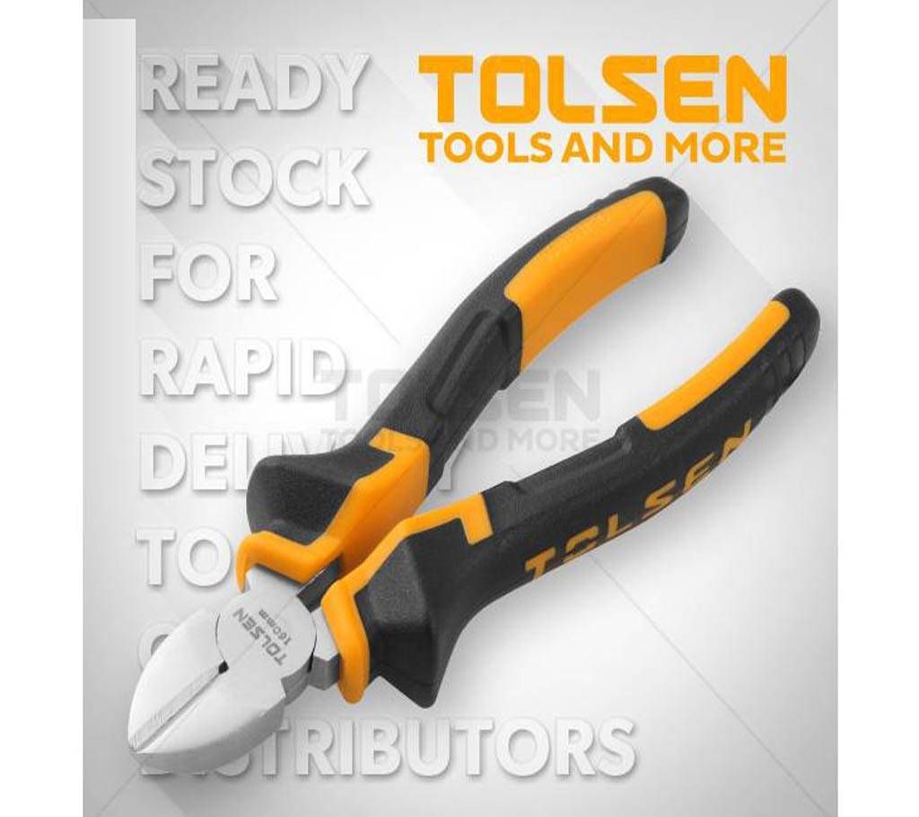 TOLSEN Diagonal Cutting Pliers, 7" (180mm) TPR Handle