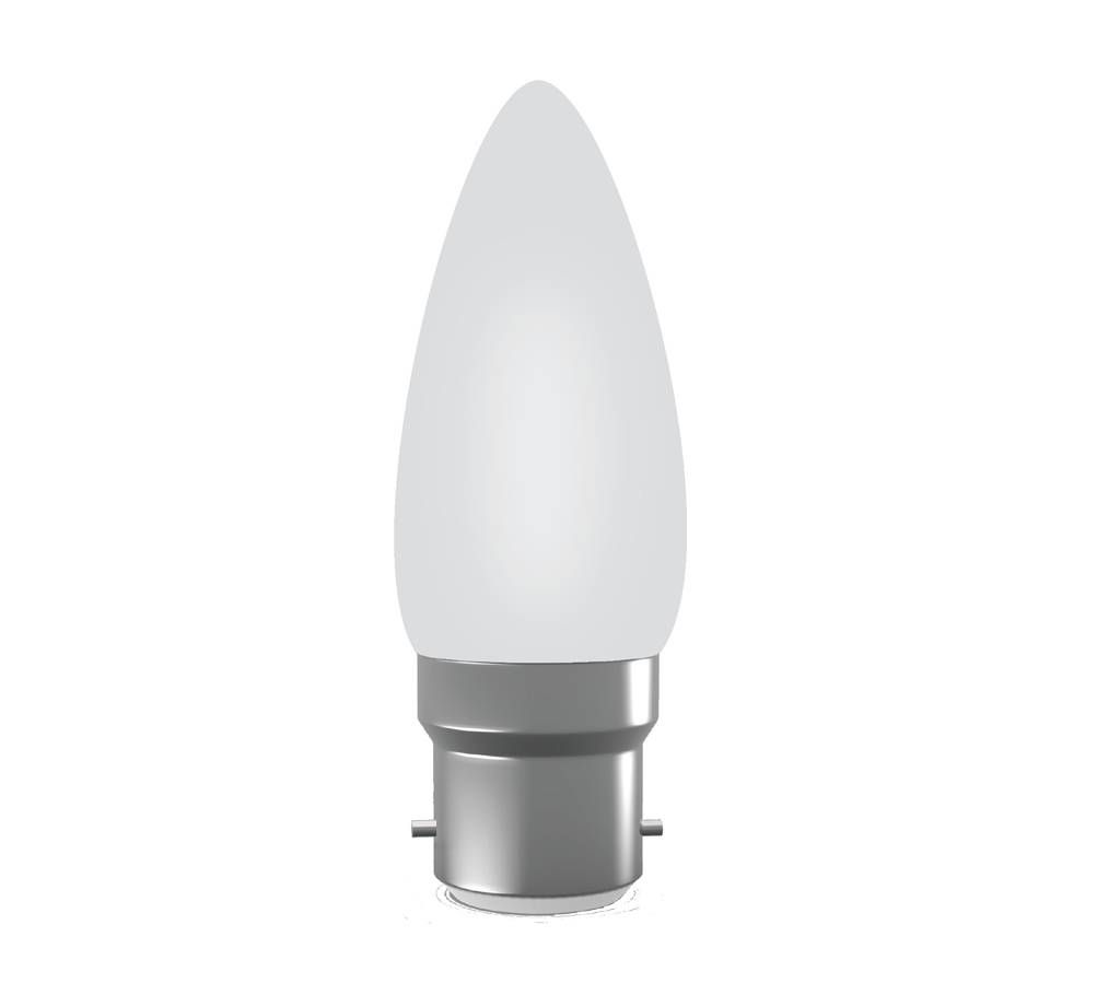 Super Star AC LED 0.5W WHITE B-22 COLORLUX CANDLE