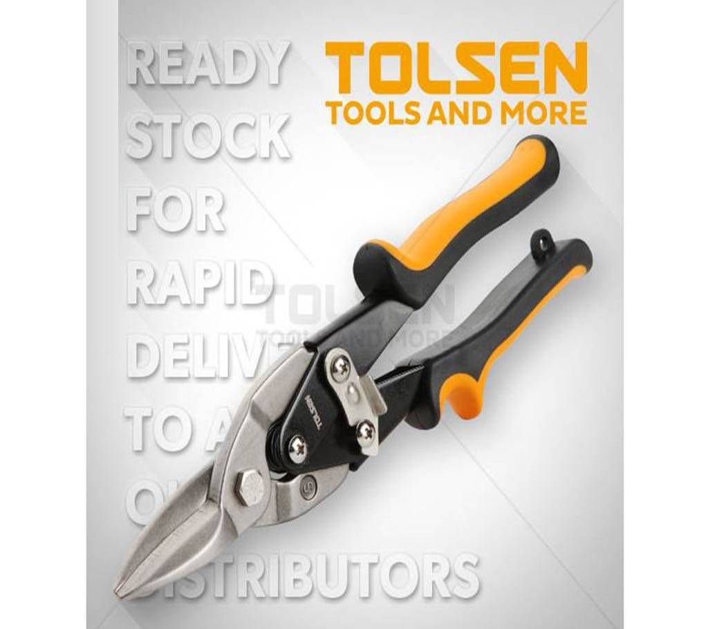 TOLSEN Metal Sheet Cutter Aviation Snips Straight (250mm, 10") 30022