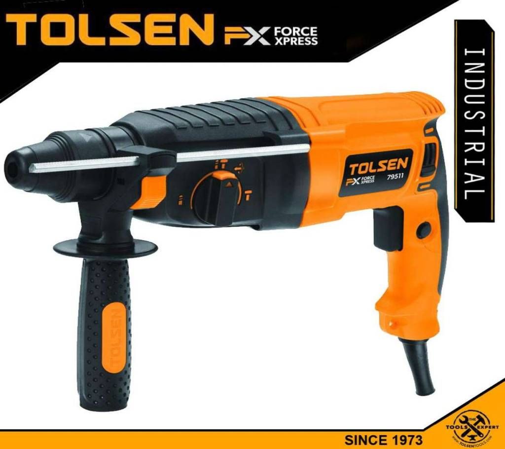 TOLSEN Rotary Hammer Drill 800W 26mm Industrial FX Series 79511