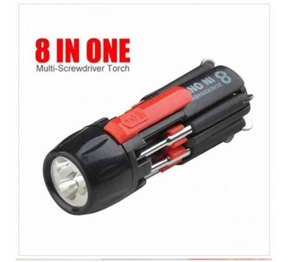 8 in1 Multipurpose Screwdriver with Torch