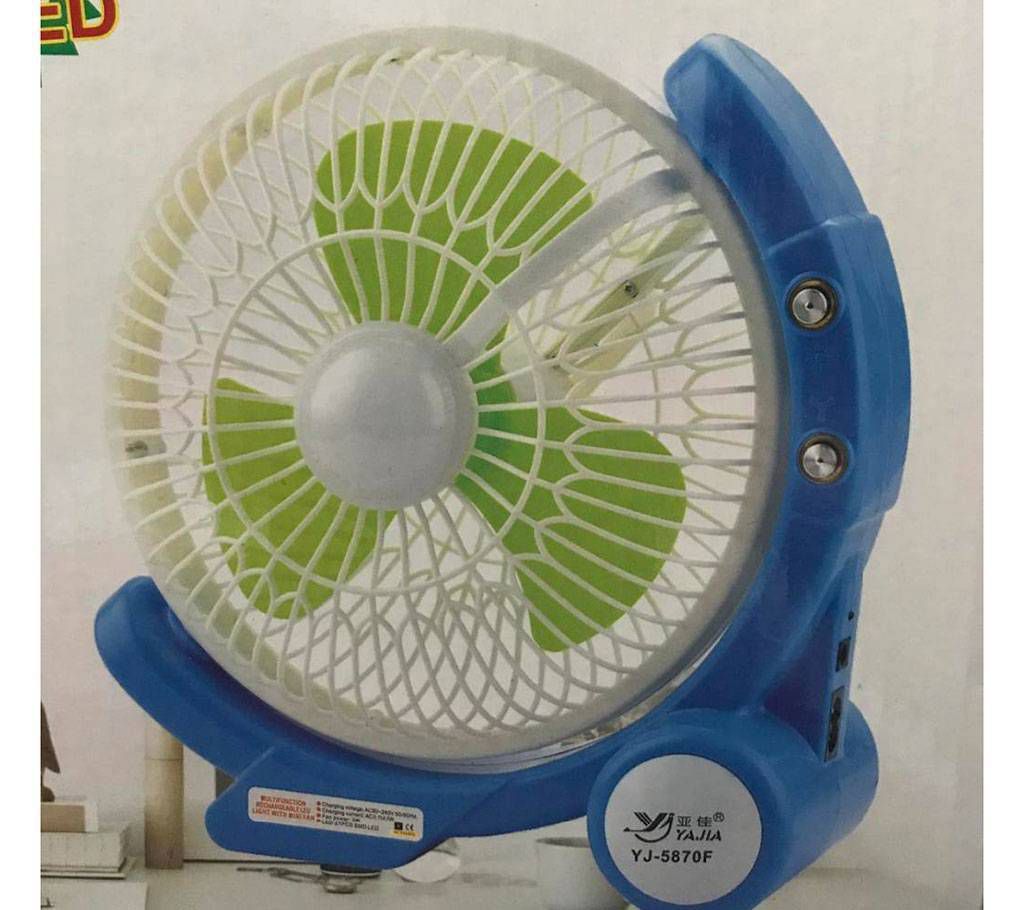 YAJIA Multifunctional Rechargeable Fan with LED Light 