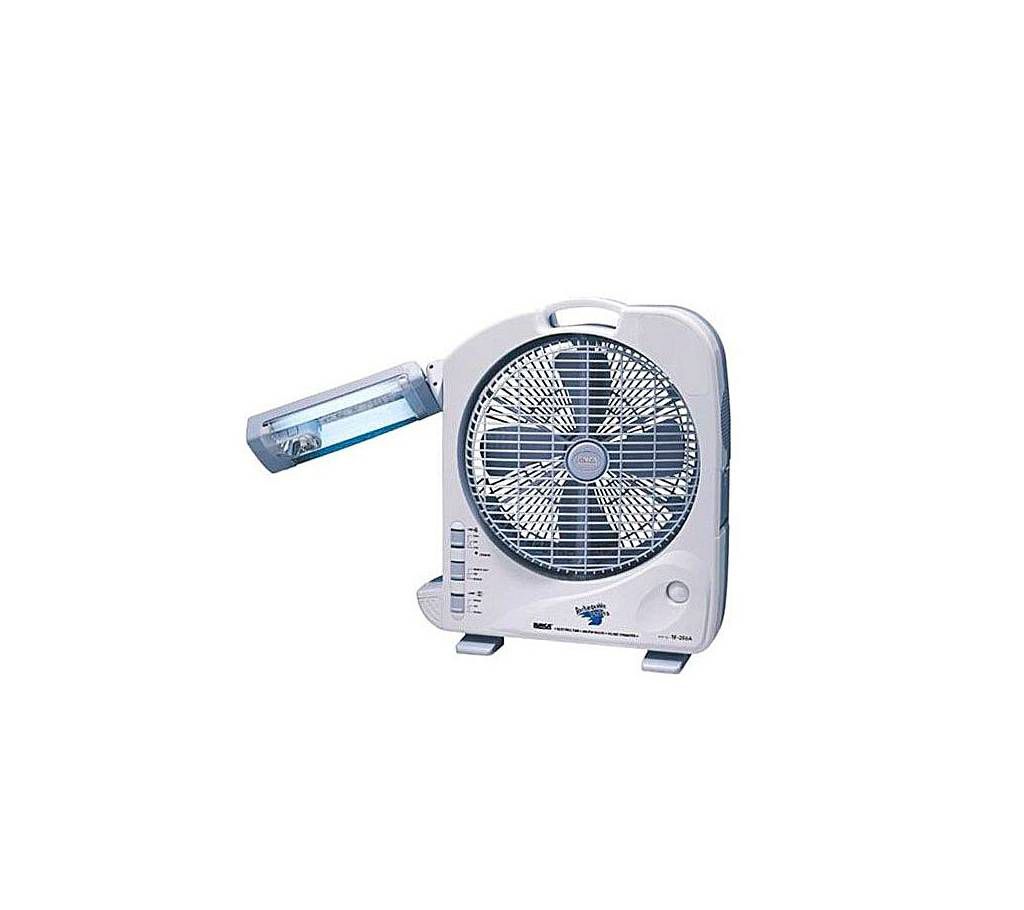 Sunca SF-292A - Dual Battery Rechargeable Fan With Light - 12"