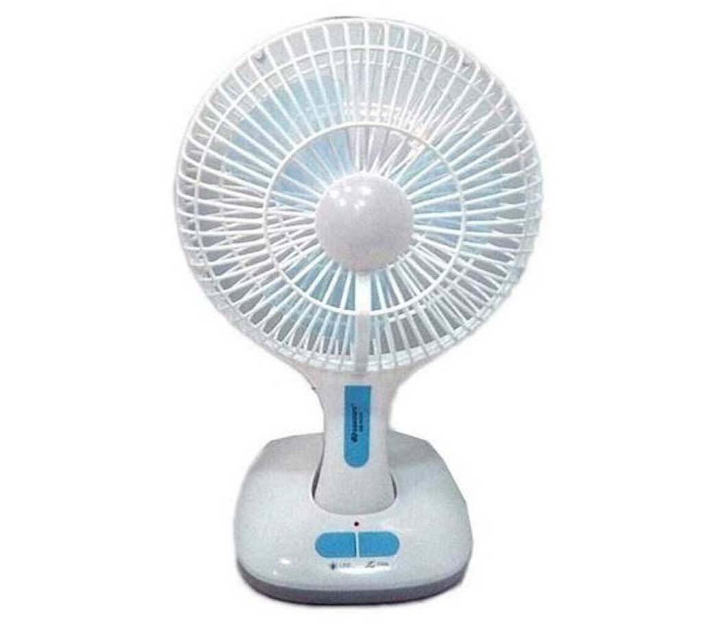 Kamisafe-0166 Rechargeable Folding Table Fan With Light
