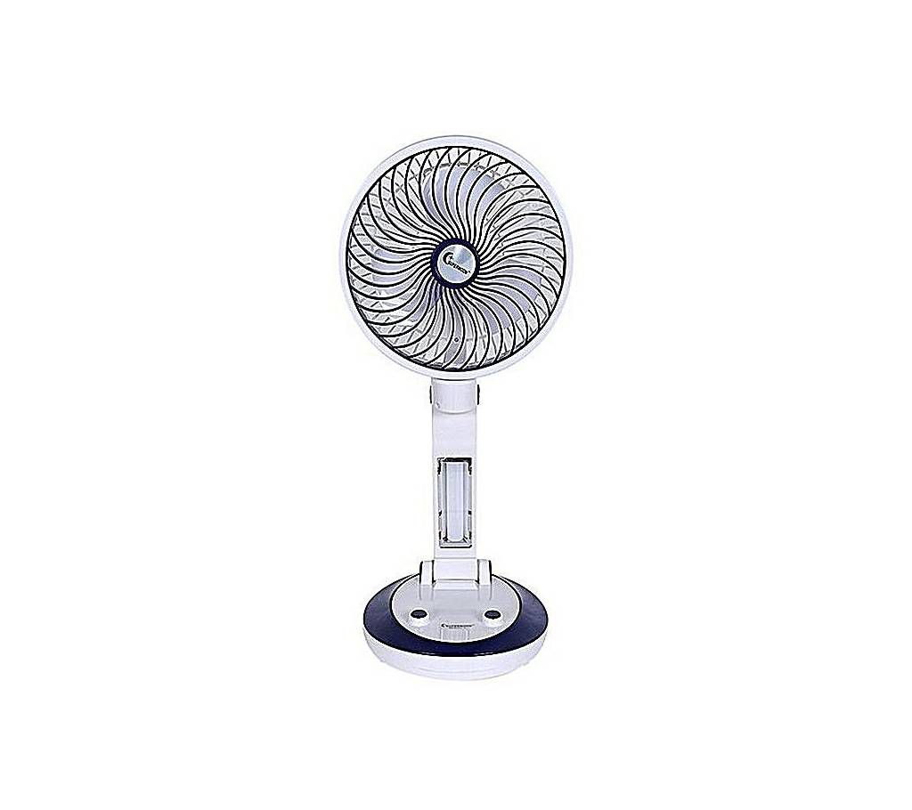 SM 6610 - Supermoon Rechargeable Folding Table Fan with Light - Royal Blue