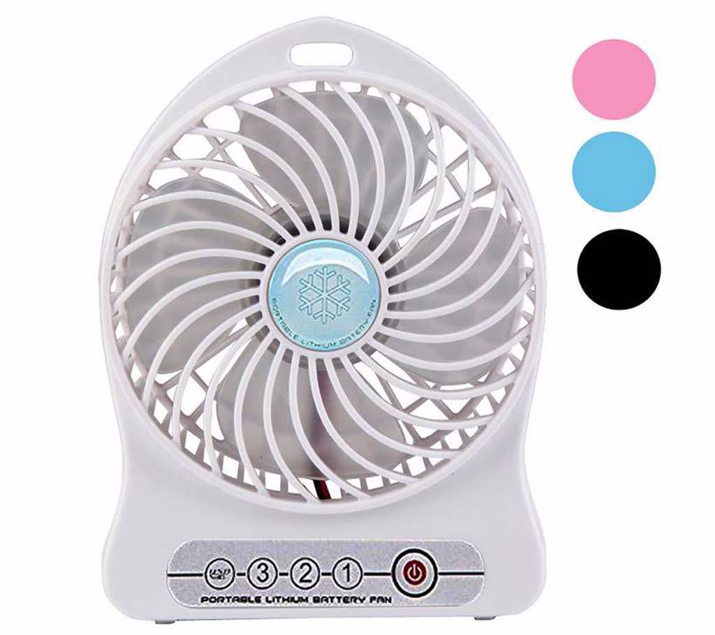 Mini Rechargeable Portable Fan - White
