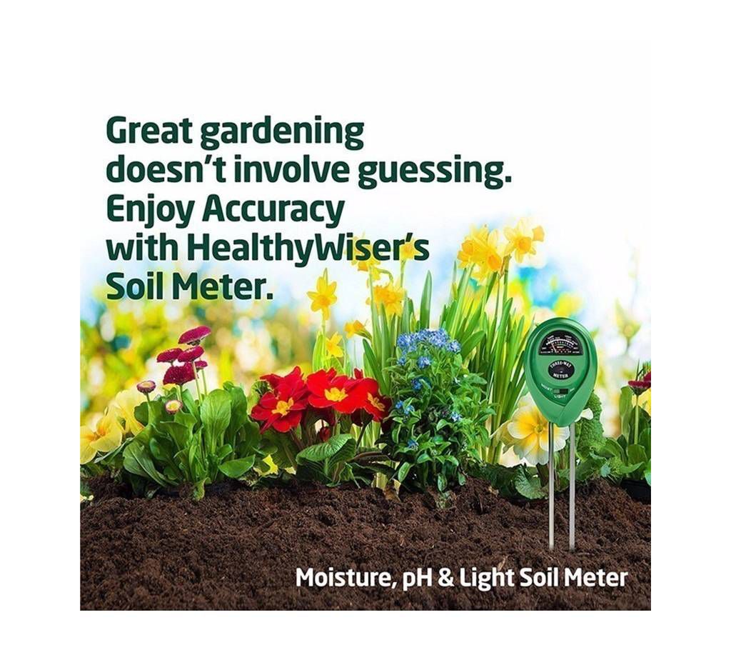 3 in1 PH Tester Soil Water Moisture Light Test Meter
