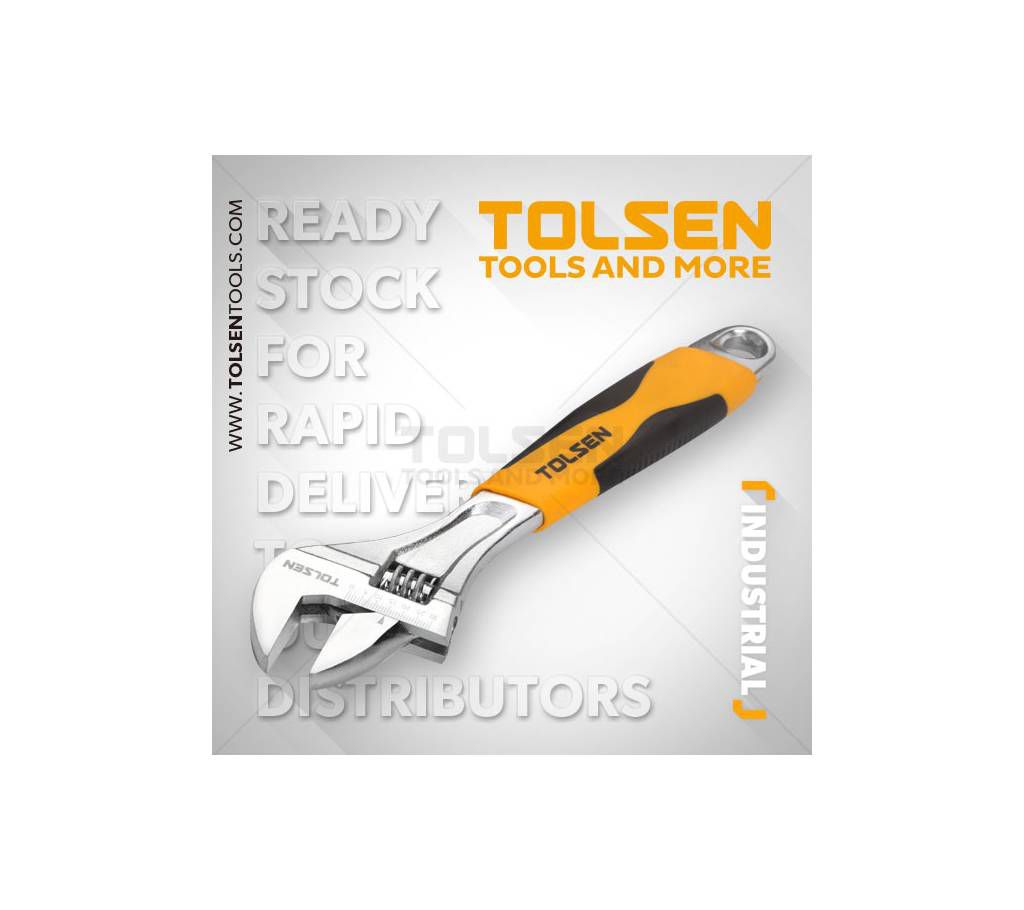 Tolsen Industrial Adjustable Wrench, 10inch (250mm)
