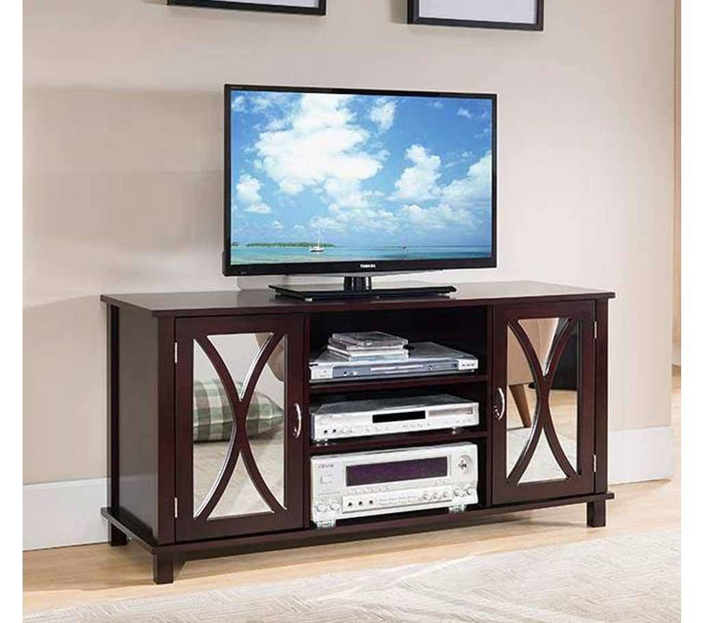 wooden LED TV Stand with Shelf