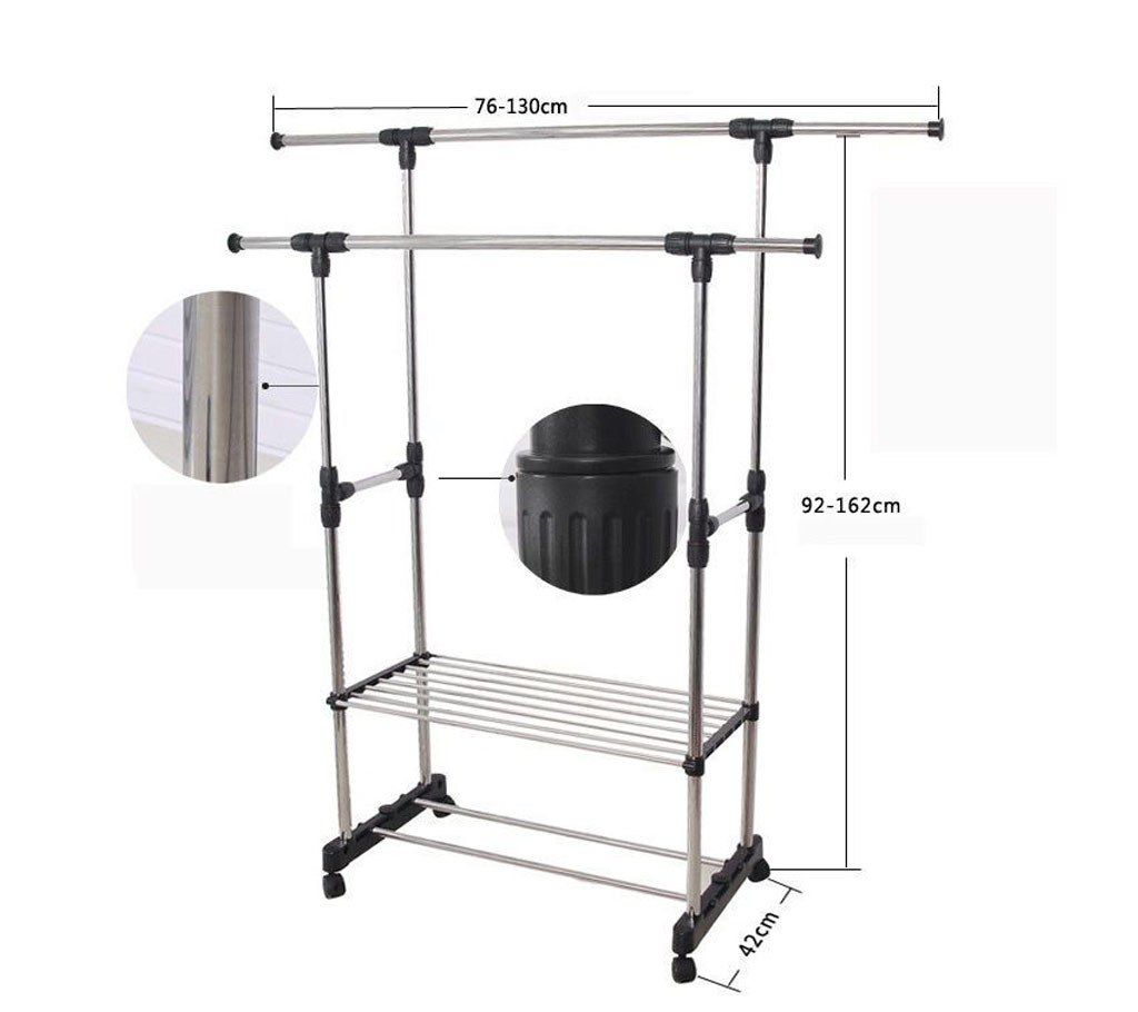 Two Layer Clothes Hanging Stand