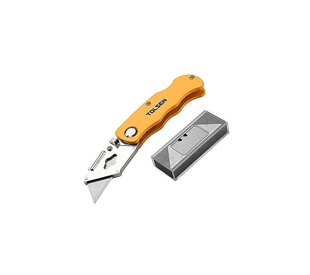 Tolsen Folding Utility Knife with 5 Pcs Blade