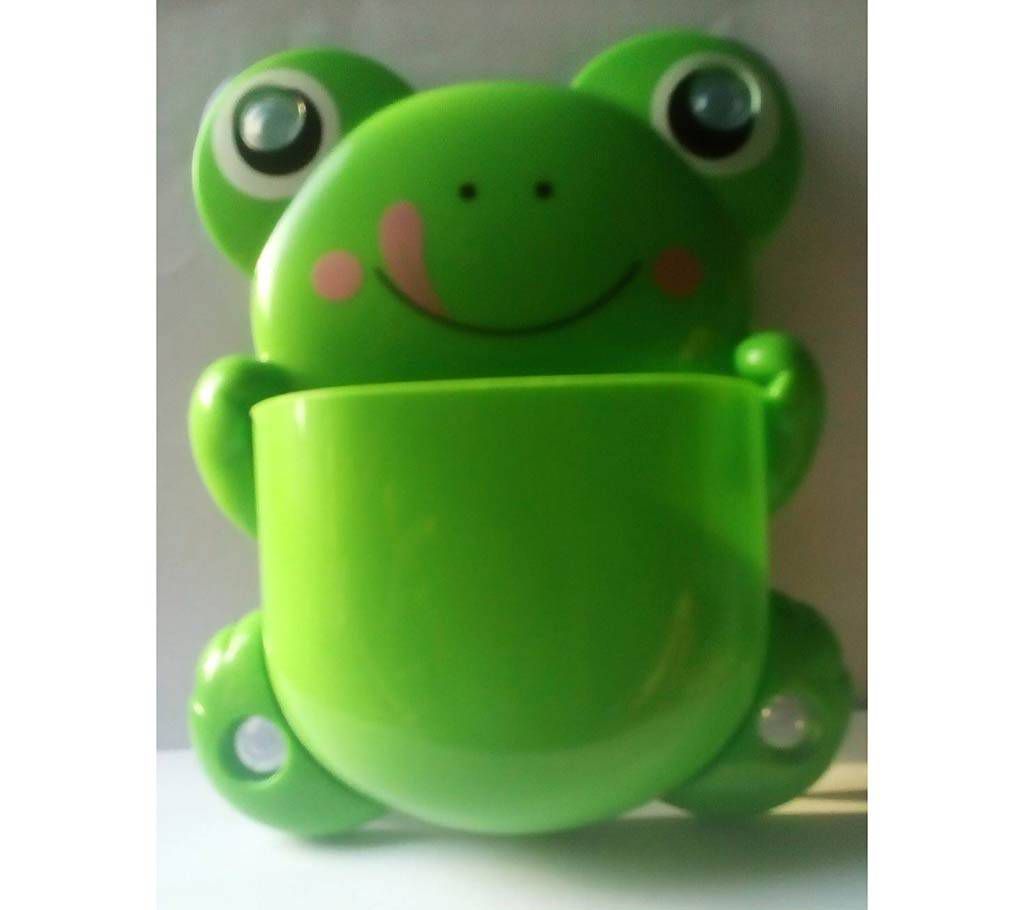 Frog shaped toothbrush holder 