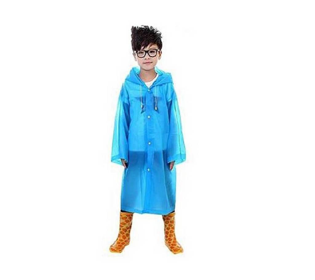 Sky Blue Rain Nylon Coat for Kids